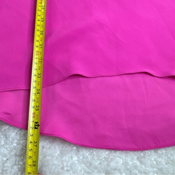 Trina Turk Islet Dress Hot Pink High Low Hem Flowy Romantic Vacation Medium - Picture 10 of 12